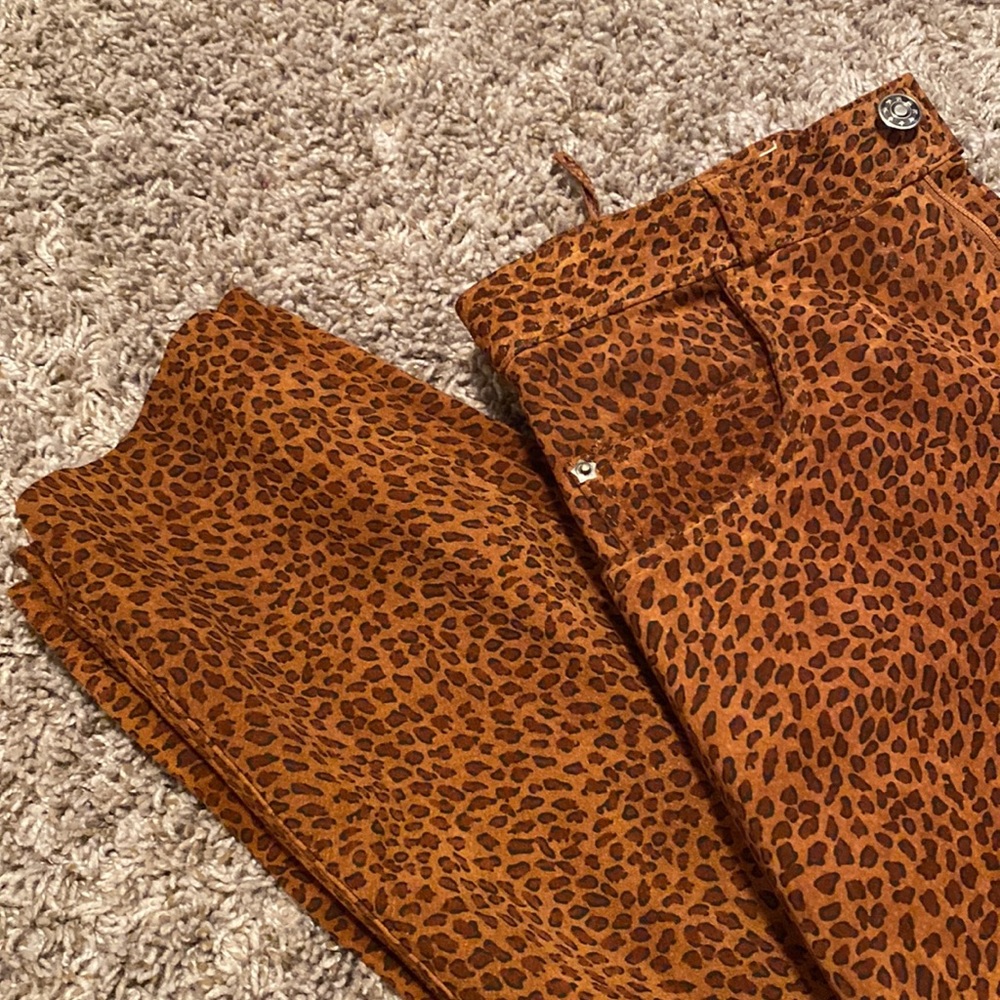 Vintage Cedar’s Jeans Sz 8 Lined Genuine Suede Leather High Waisted Pants - Picture 7 of 8